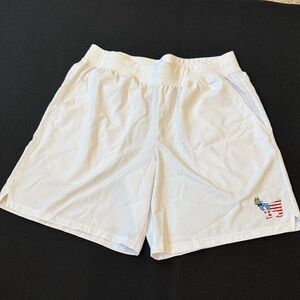 GOAT White Men's Shorts with Design‎ size large